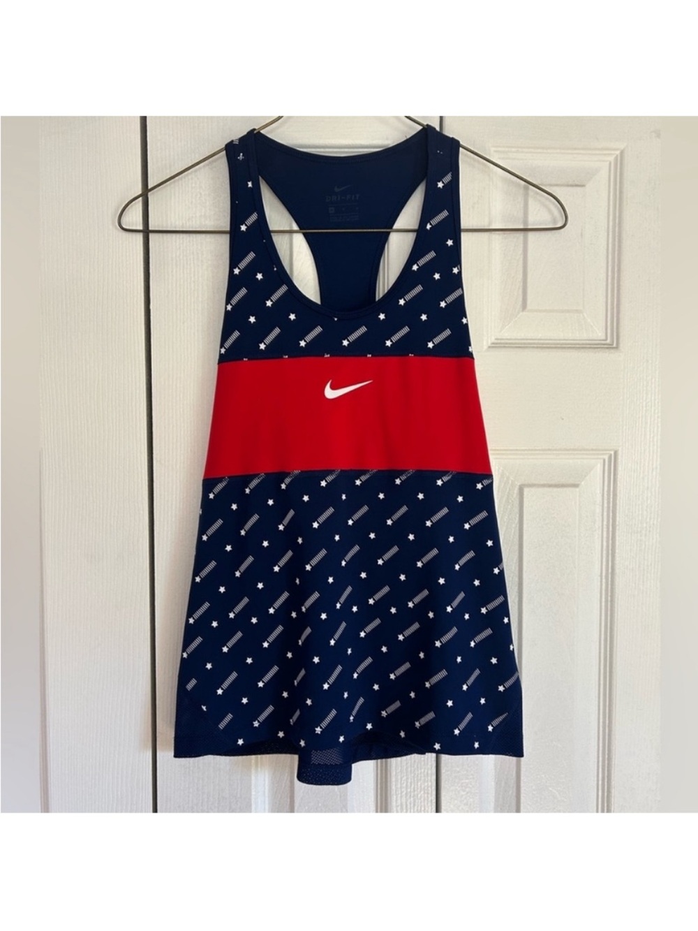 Nike Navy and Red Performance Racerback Tank